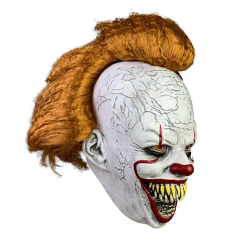 2019 Новая маска-Джокер Pennywise Stephen King It Chapter Two 2 ужасов клоун Косплей латексный шлем