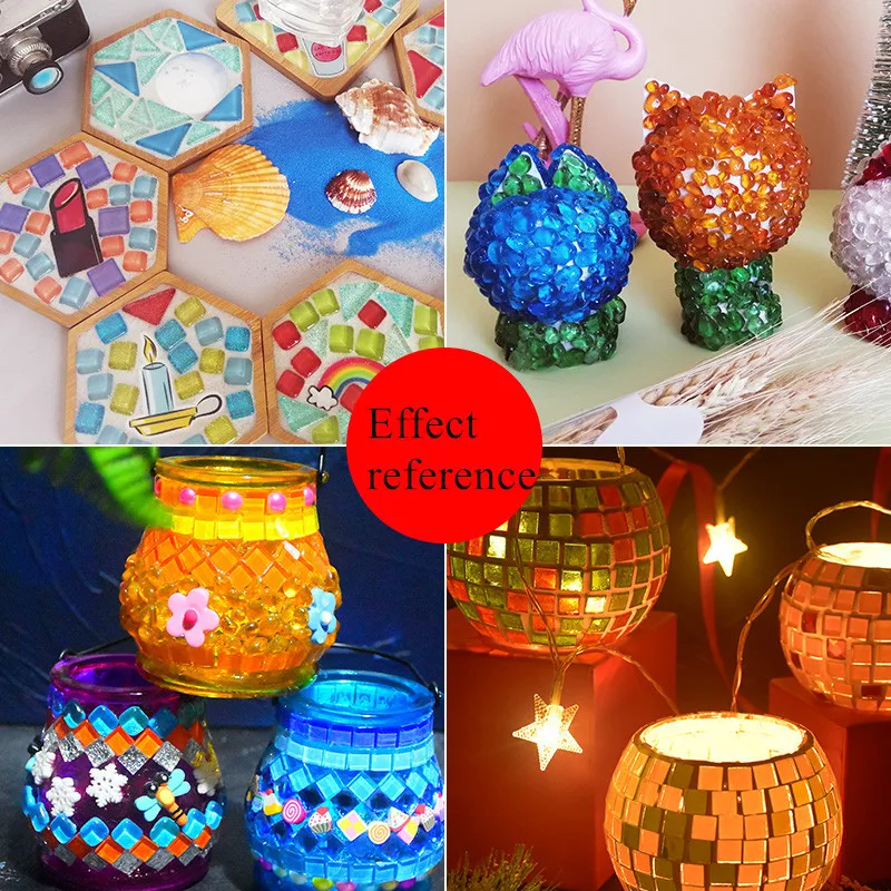 1 коробка разноцветное стекло/зеркало/фотоальбом для рукоделия сделай сам хобби