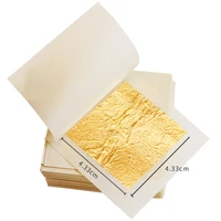 edible gold leaf real gold foil 50pcs 4 33x4 33cm for facial mask art craft gilding paper edible cake decoration 24k gold leaf