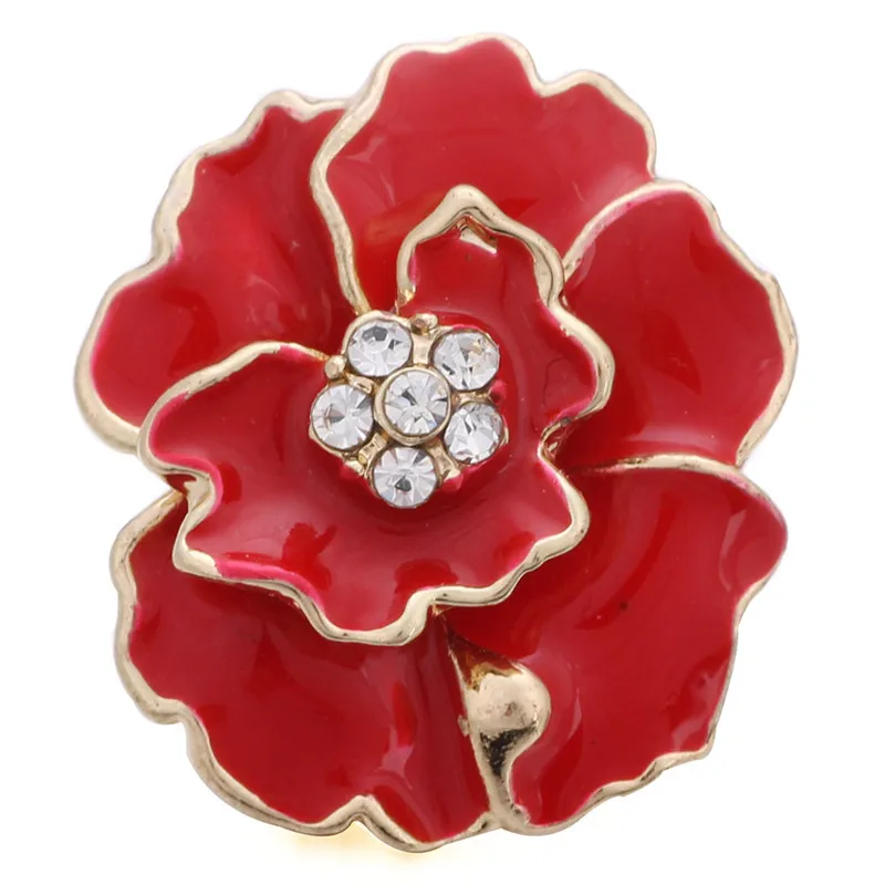 6 шт./лот тематическая красная серия металлическая 18 мм застежка-талисман для