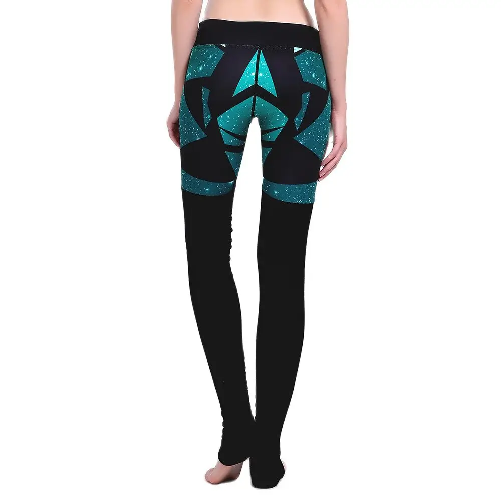 Женские леггинсы для фитнеса и йоги с принтом павлина Размеры S-3xl | Спорт