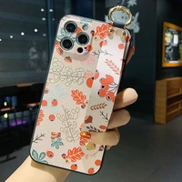 sumkeymi cute fruit flower soft tpu silicone wrist strap phone holder case for iphone 12 11 7 8 plus mini pro max x xs xr