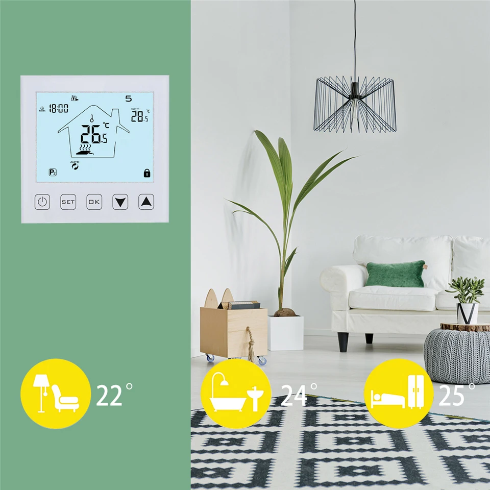 Умный контроллер температуры регулятор нагрева воды теплого пола работы