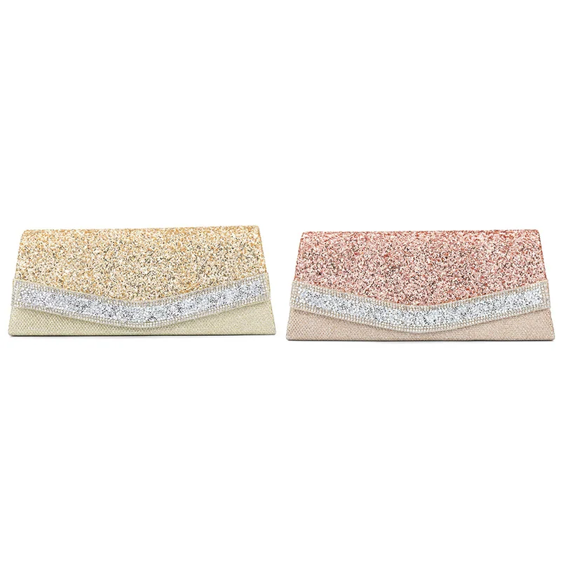 

Модная Ослепительная сумка-клатч с клапаном, вечерняя сумка со съемной цепочкой