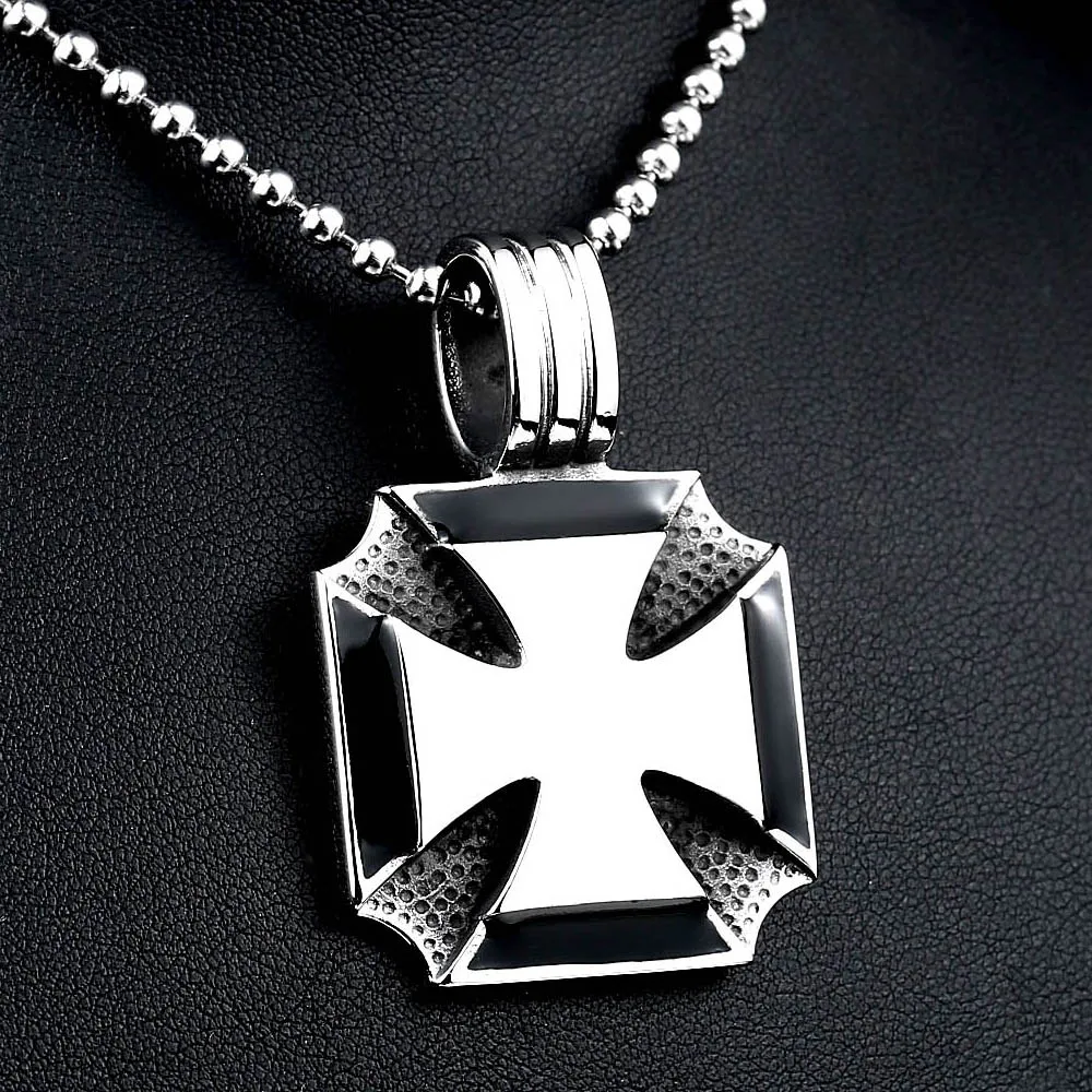 Крутой дизайн подвеска в виде креста Второй мировой войны ожерелье цепь из
