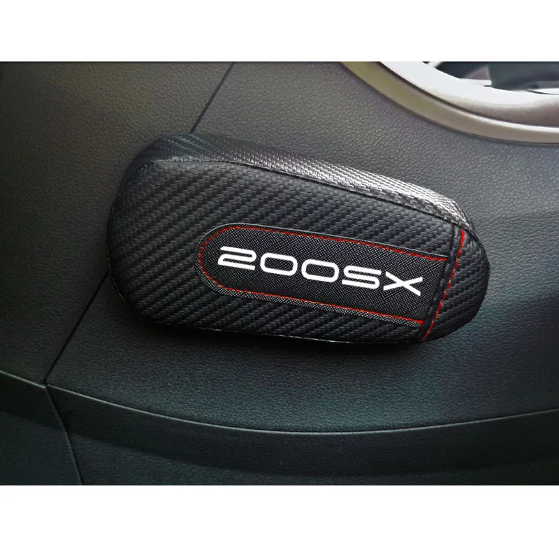 

Car Styling for Nissan 200sx 1pc Carbon Fiber Leather Leg Cushion Knee Pad Armrest Pad Interior Car Accessories