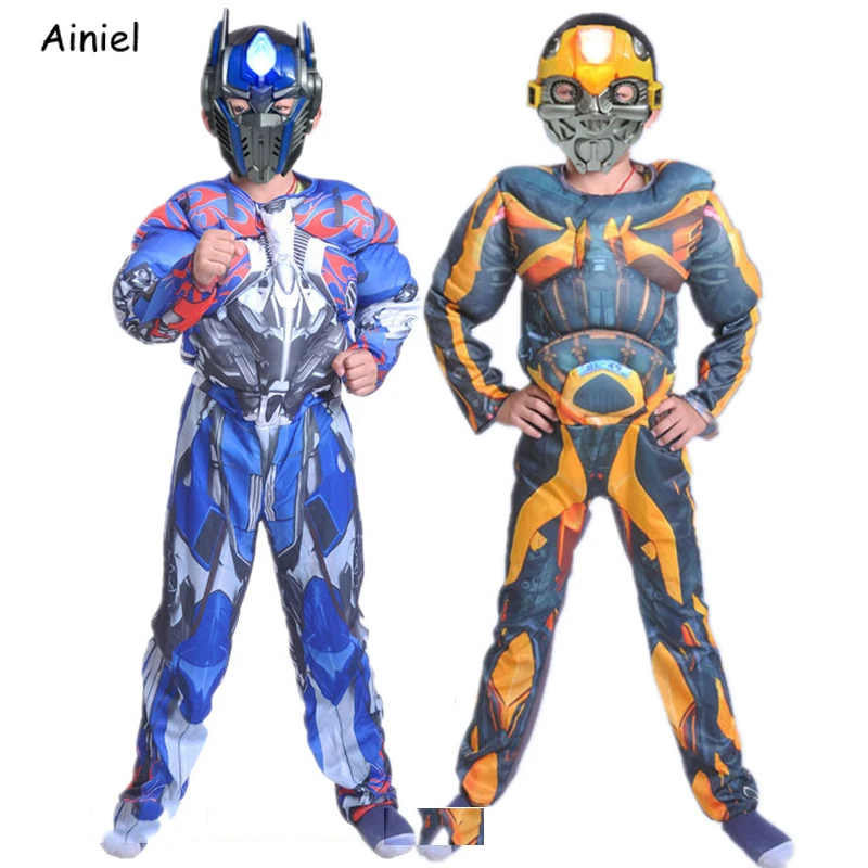 Костюм супергероя Optimus Prime трансформер шмблби для косплея детская маска боди