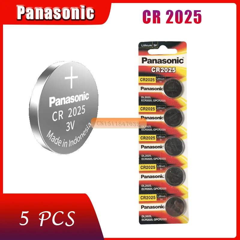 5 шт. оригинальный фирменный Новый аккумулятор для PANASONIC cr2025 3 в батарейки монет