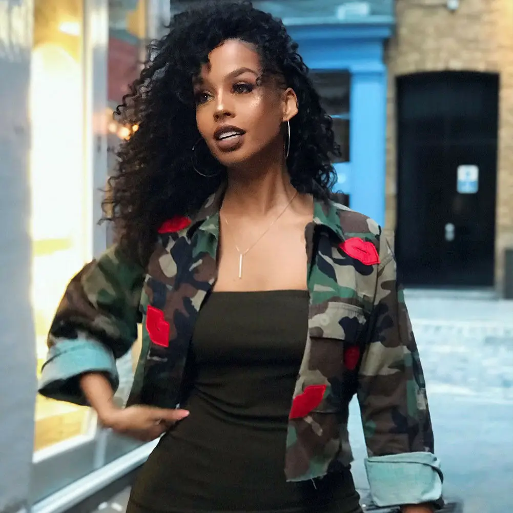 2019 Осенняя модная Женская Камуфляж военный армейский короткий жакет