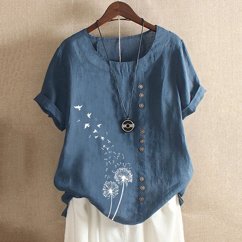 

Plus Size Long Sleeve Summer Tops for Women 2020 Solid Color Printed Women Shirts Loose Round Neck Graphic Tee Mujer Camisetas