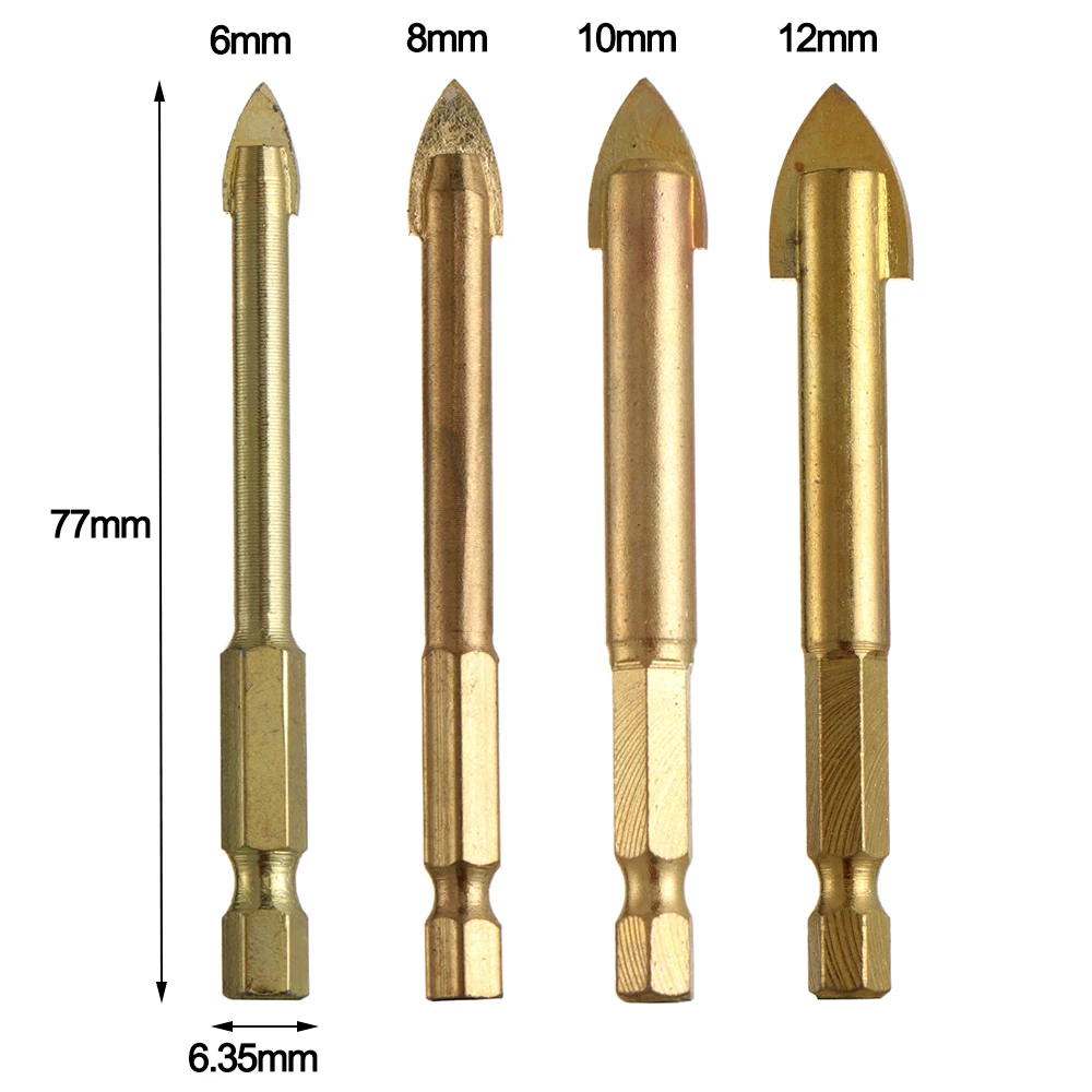 Сверла из титана карбида вольфрама 6/8/10/12 мм 1/4 дюйма|Сверла| |
