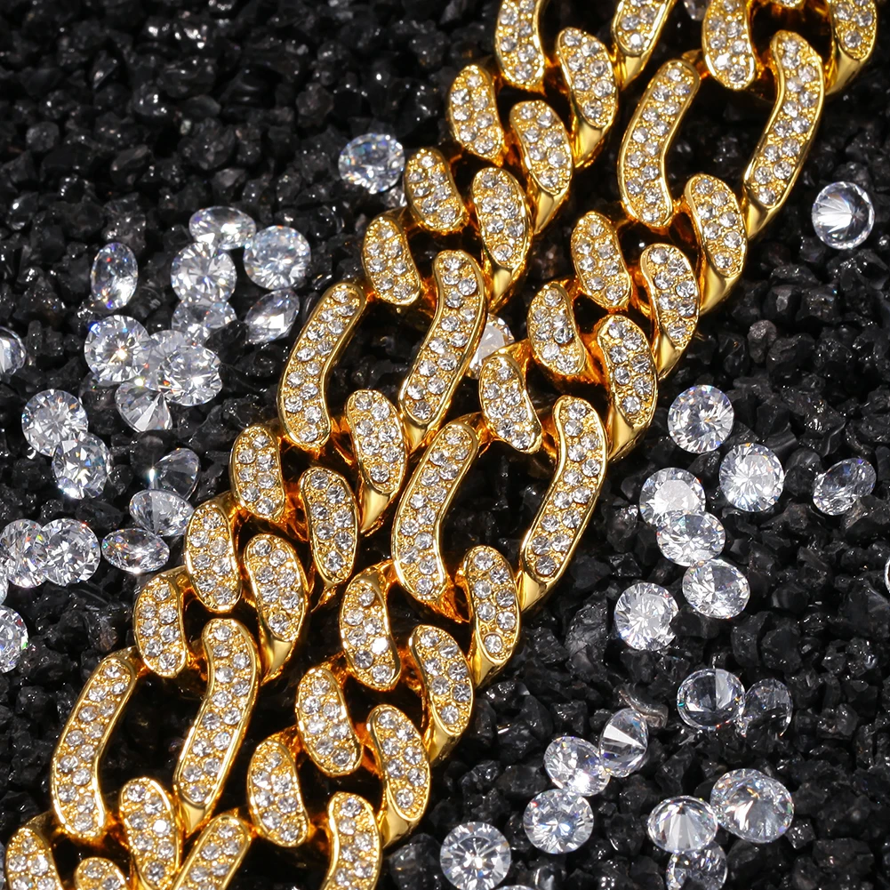 Hip Iced Out Bling мужское ожерелье золотистого и серебряного цвета чокер микро