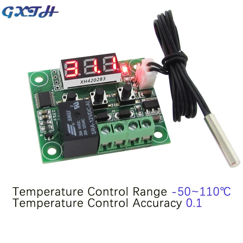 

5V12V 24V 220V Digital Thermostat High Precision Digital Display Temperature Controller Module Cooling And Heating Acrylic Shell