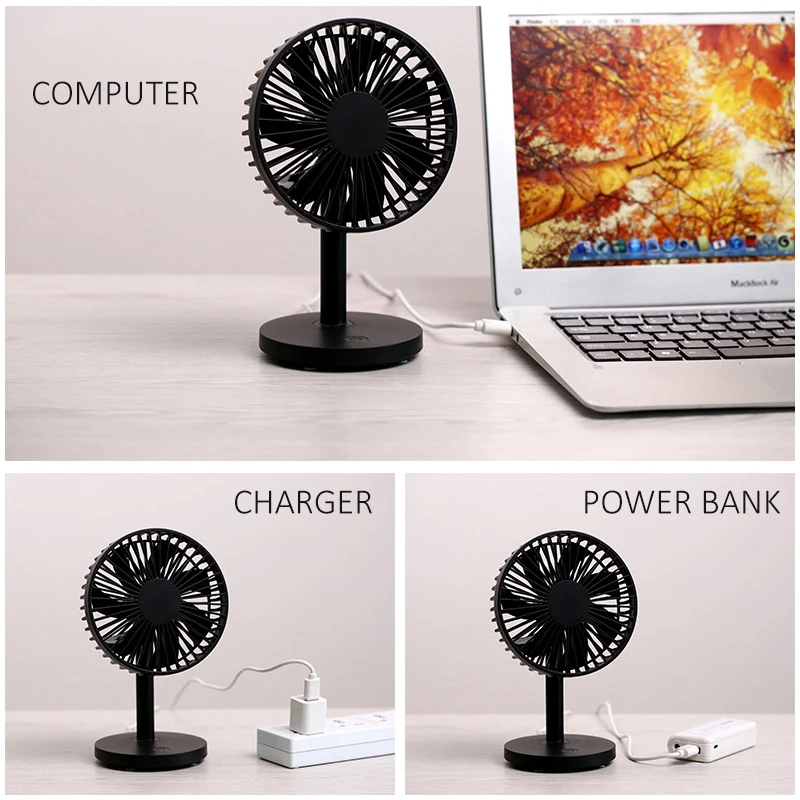 Портативный мини-вентилятор с 3 скоростями регулируемым углом наклона 2019 Новый USB