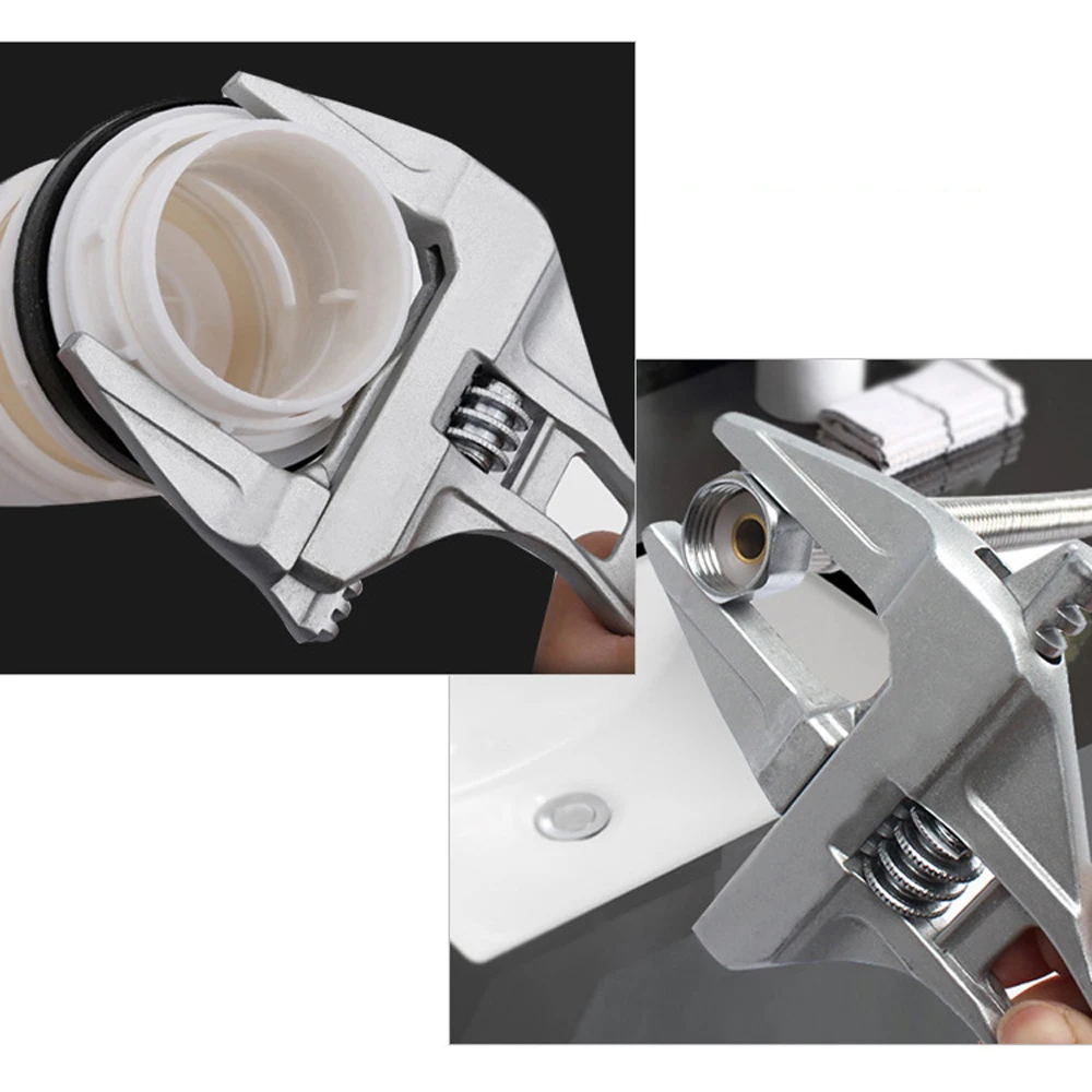 Регулируемый универсальный ключ с защелкой из алюминиевого сплава короткий