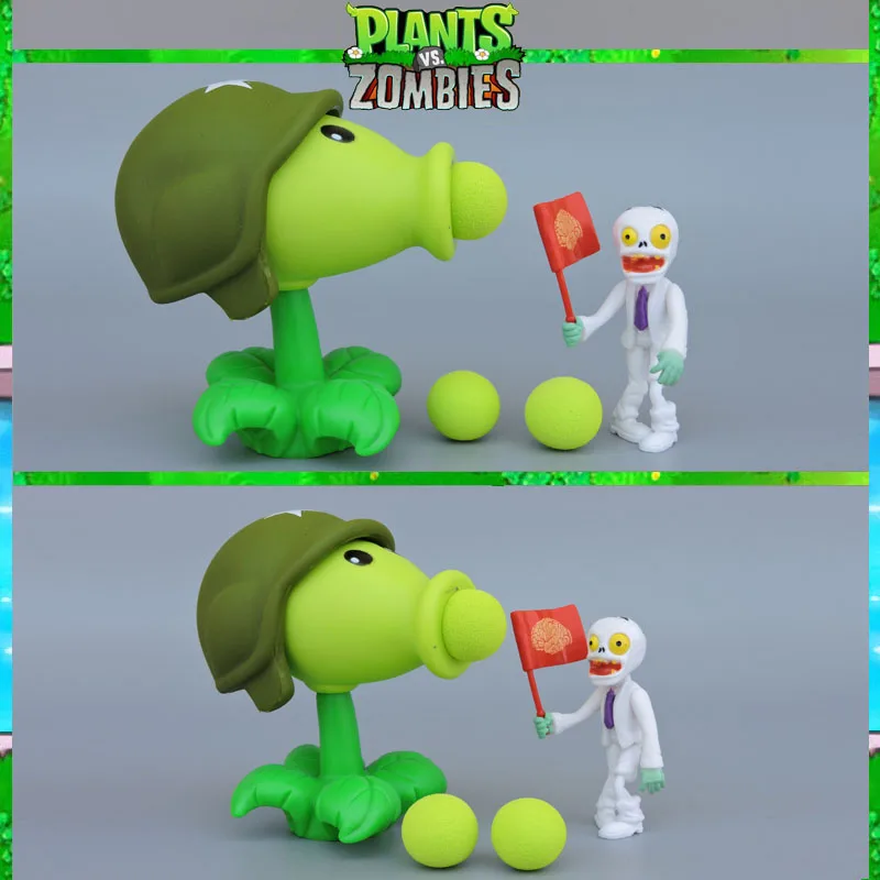 PVZ Plants Vs Zombies Peashooter ПВХ фигурка модель игрушки подарки для детей