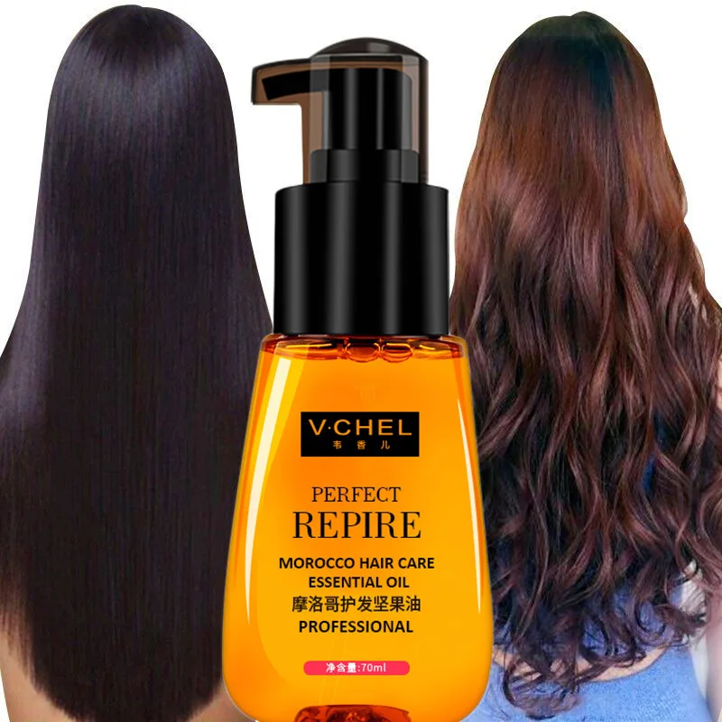 

1pc Perfume Hair Oil 70ml Hair Mask Pure Scalp Deep Treatment for Dry Damaged Hair Repair Smooth Shiny Argan Oil For Hair Care