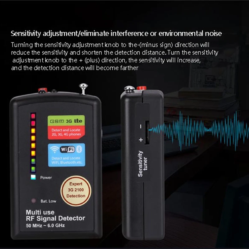 

Multifunctional Signal Detector Wireless Signal Detector GSM GPS Detector Anti-Spy Wire Camera Detection
