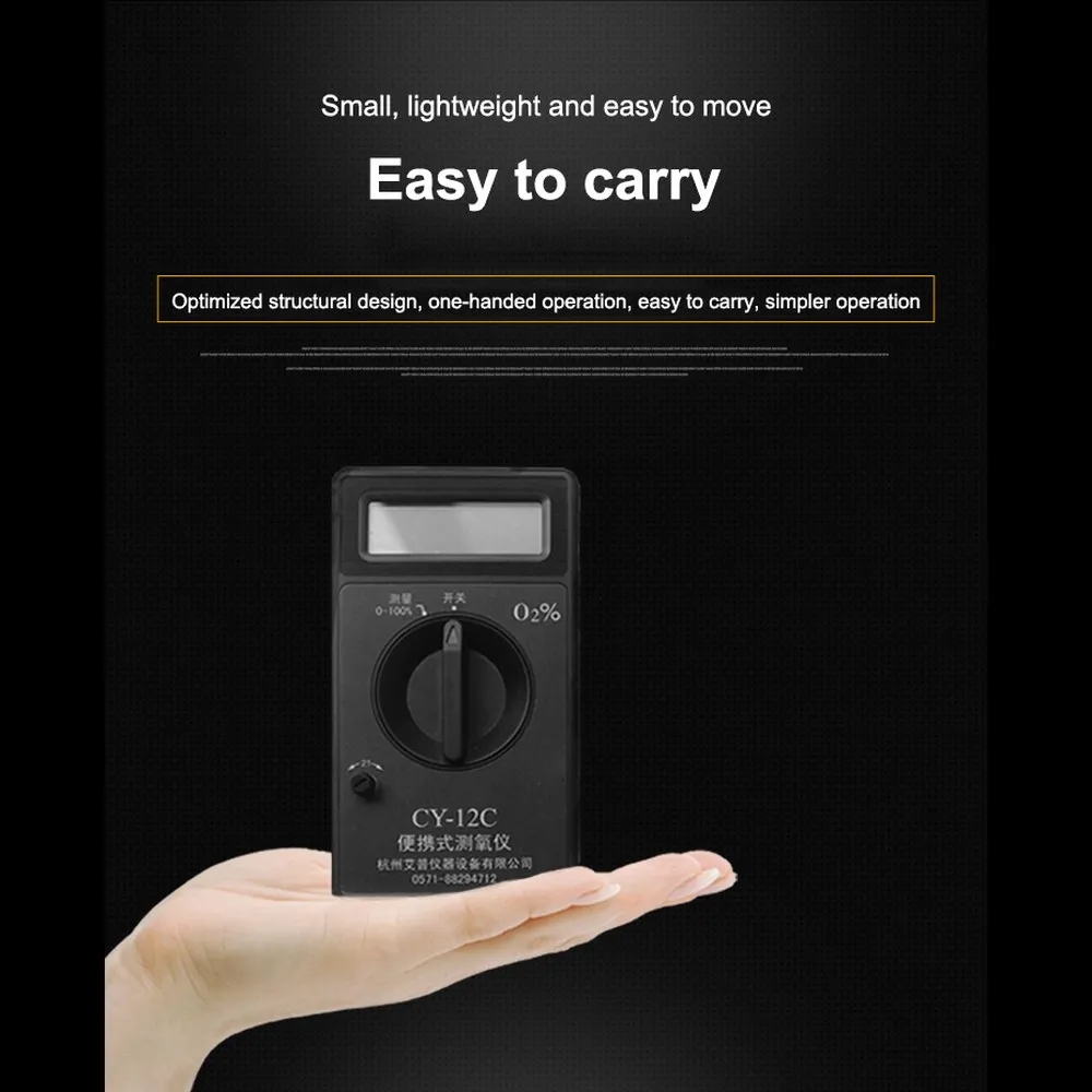 Портативный цифровой мини анализатор газа и кислорода O2 детектор для контроля