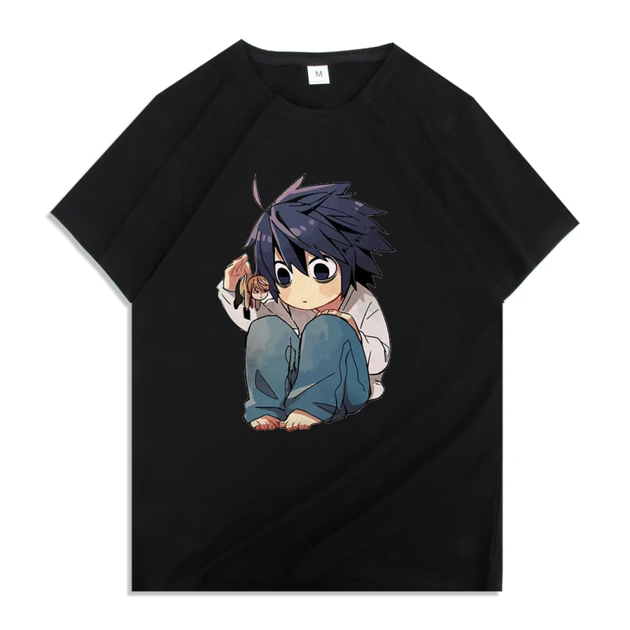 

Футболка мужская Базовая из 95% хлопка, эластичная дышащая майка с впитывающим влагу и защитой от запаха, в стиле аниме, 2021