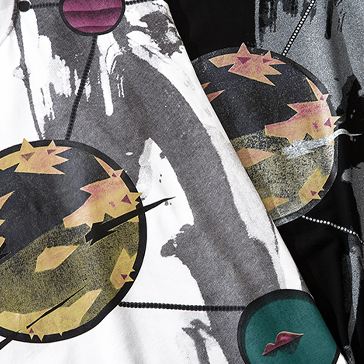 Хип Хоп Футболка с принтом планеты Мужская свободная футболка лето 2020 Harajuku