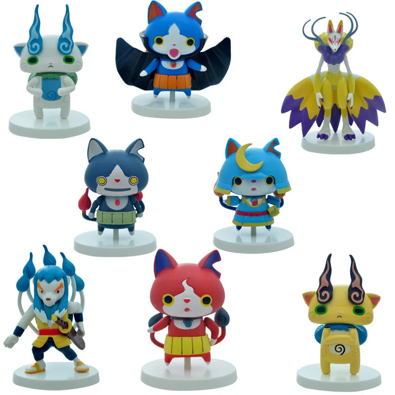 

8pcs/set Anime Yokai Yo-kai Youkai Watch PVC Action Figure Figurine Resin Collection Model Toy Doll Gifts Cosplay