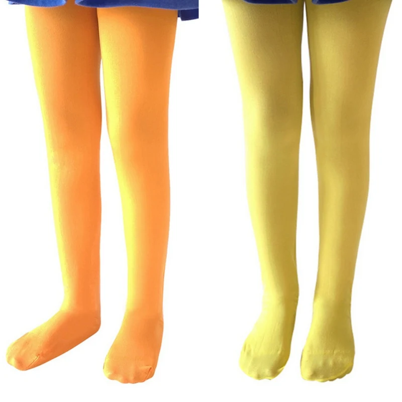 

6-8 Years Girls Candy Color Tights Leggings Baby Kids Cute Velvet Pantyhose Girl Spring/Autumn Warm Dance Stockings for Sport