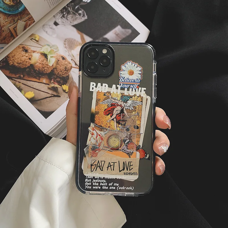 

Graffiti Letter Case For iPhone 12 11 11Pro Max SE 2020 X XR XS Max 7 8 Plus Phone Case Soft Silicone Back Cover