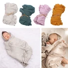 Одеяло для новорожденных, Мягкое хлопковое, для пеленания, банное полотенце, постельное белье для детской коляски