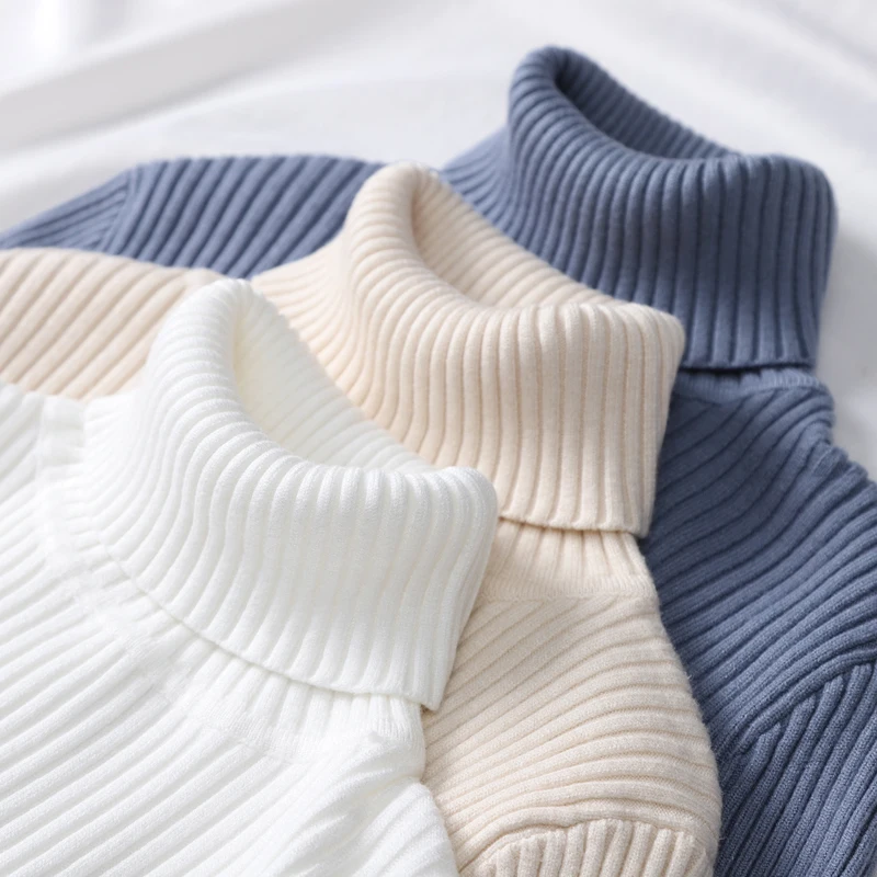 OLGITUM 2020 Winter Women Knitted Turtleneck Sweater Casual Sweaters Pullover Long Sleeve Slim Femme Elasticity Pullovers Tops | Женская