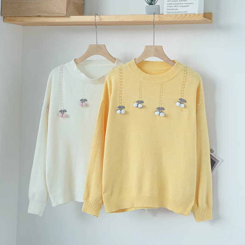 

2020 Autumn Winter Thick Sweater Women Japanese Knitted Pullover Sweater Long Sleeve O-neck Slim Jumper Soft Warm Pull Femme