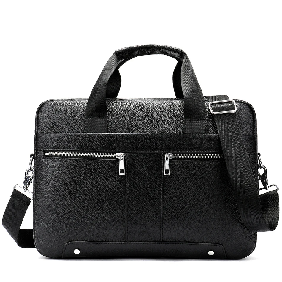 Men Briefcase Genuine Leather Bag High Quality Brand Shoulder Messenger Bags Cowhide Business Laptop Bag Leather Briefcases