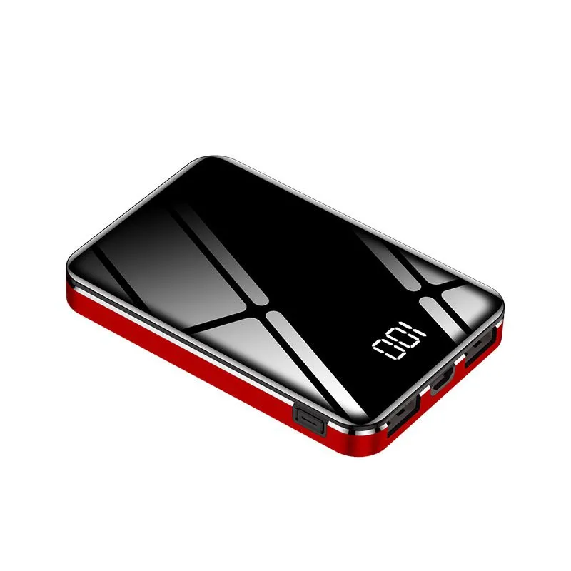 Xiaomi бренд QI 3,0 зеркальное зарядное устройство водонепроницаемый внешний аккумулятор 20000 мАч портативное зарядное устройство светодиодный ЖК Внешний аккумулятор мини