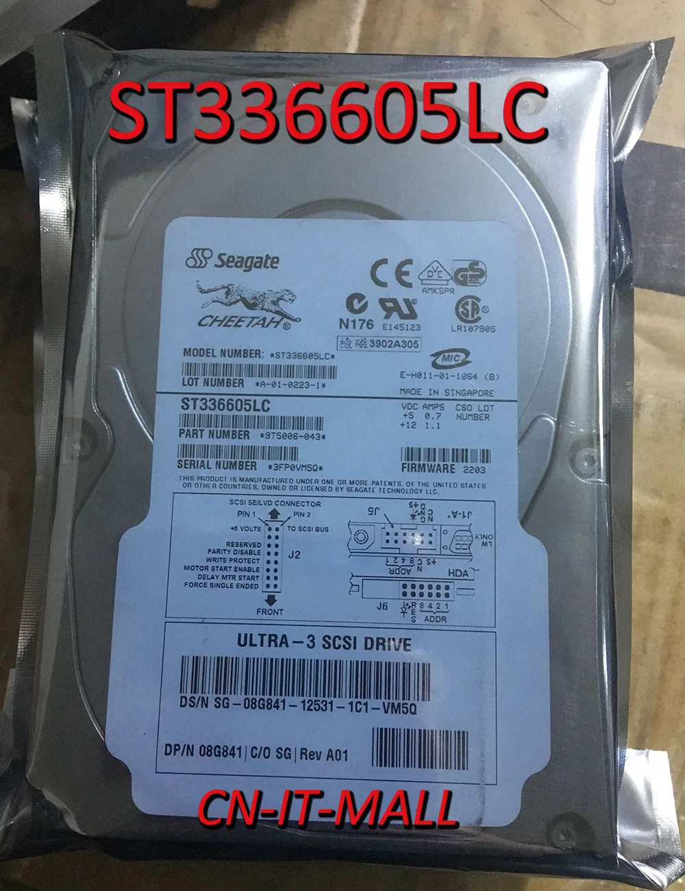 Seagate Cheetah 73LP ST336605LC 36GB 10000 RPM SCSI 3.5  Internal Hard Drive