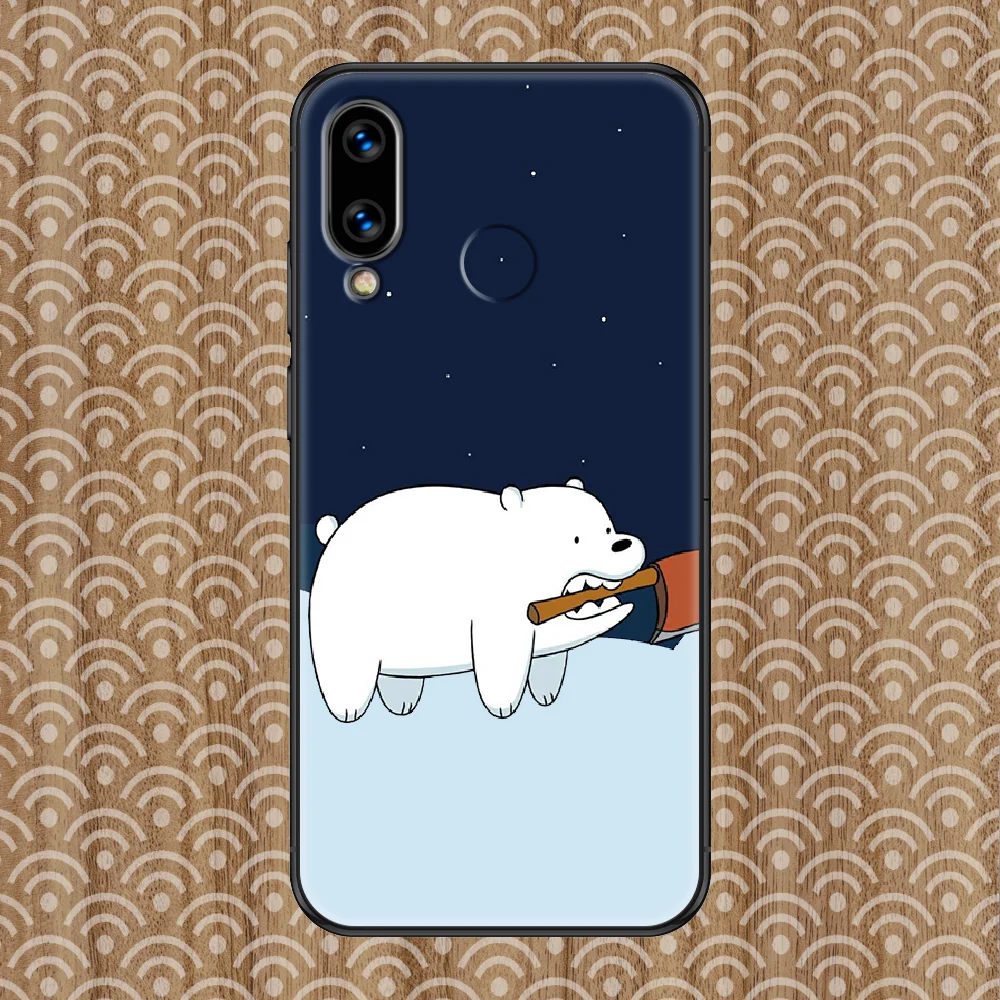 

Bare Ice Panda Bears Cute Cartoon Phone case For Huawei Honor 6 7 8 9 10 10i 20 A C X Lite Pro Play black pretty hoesjes fashion