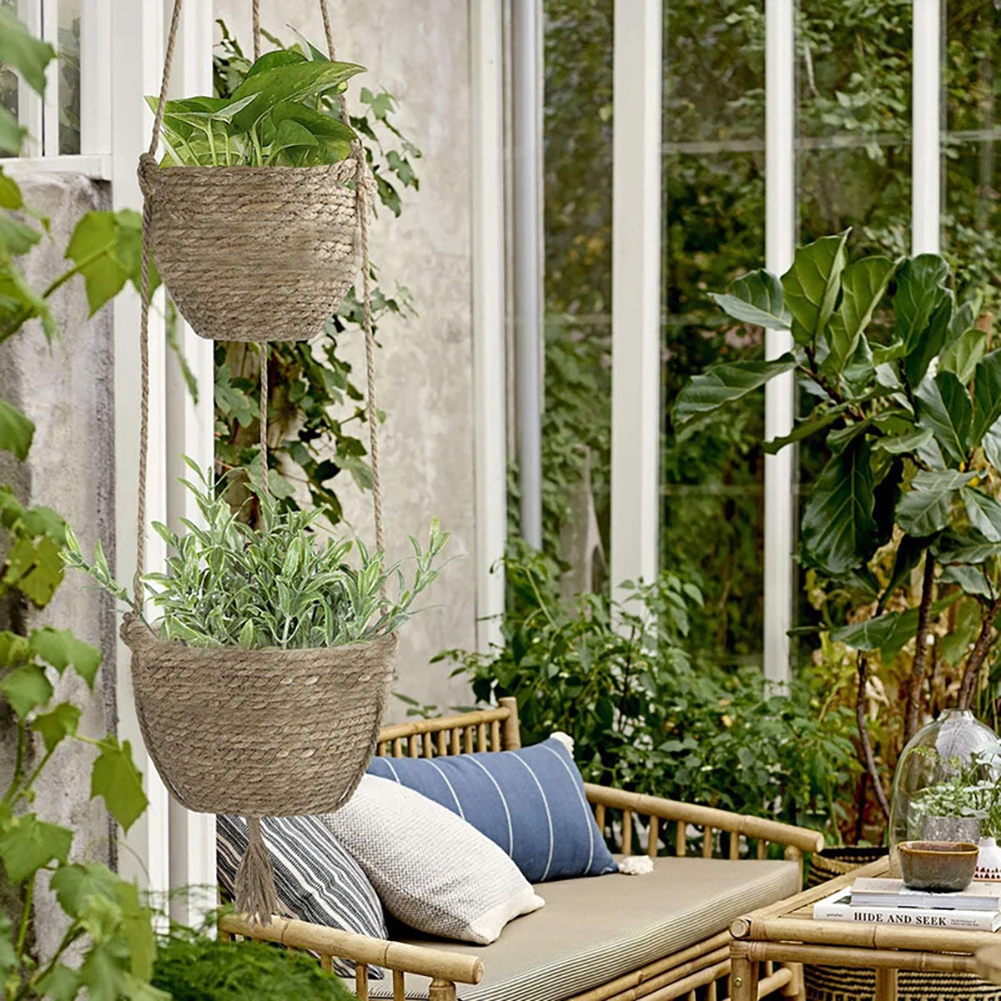 

Hanging Plant Handmade Macrame Plant Hanger Flower Pot Planter Hanger Wall Decor Courtyard Garden Hanging Planter Hanging Basket