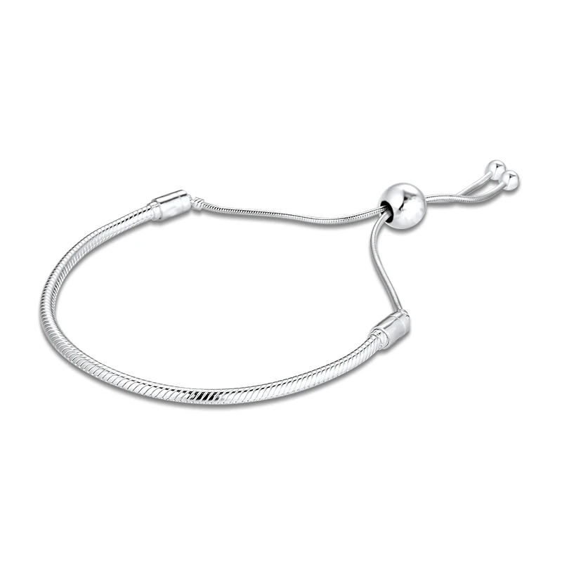 CKK браслет скользящая цепочка браслеты для женщин Pulseira Feminina Masculina Pulseras Mujer серебро
