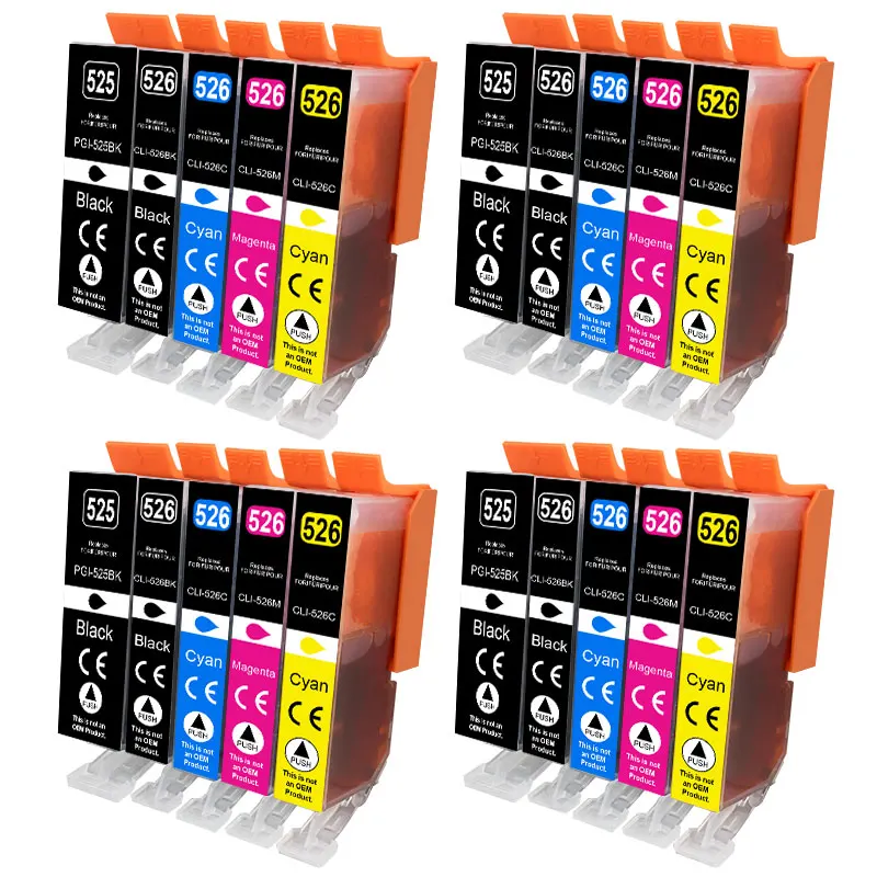 

Mambaink PGI525 PGI 525 PGI-525XL Ink Cartridges For Canon Pixma MG-5150 MG-5250 MG-5350 MG-6150 Printer