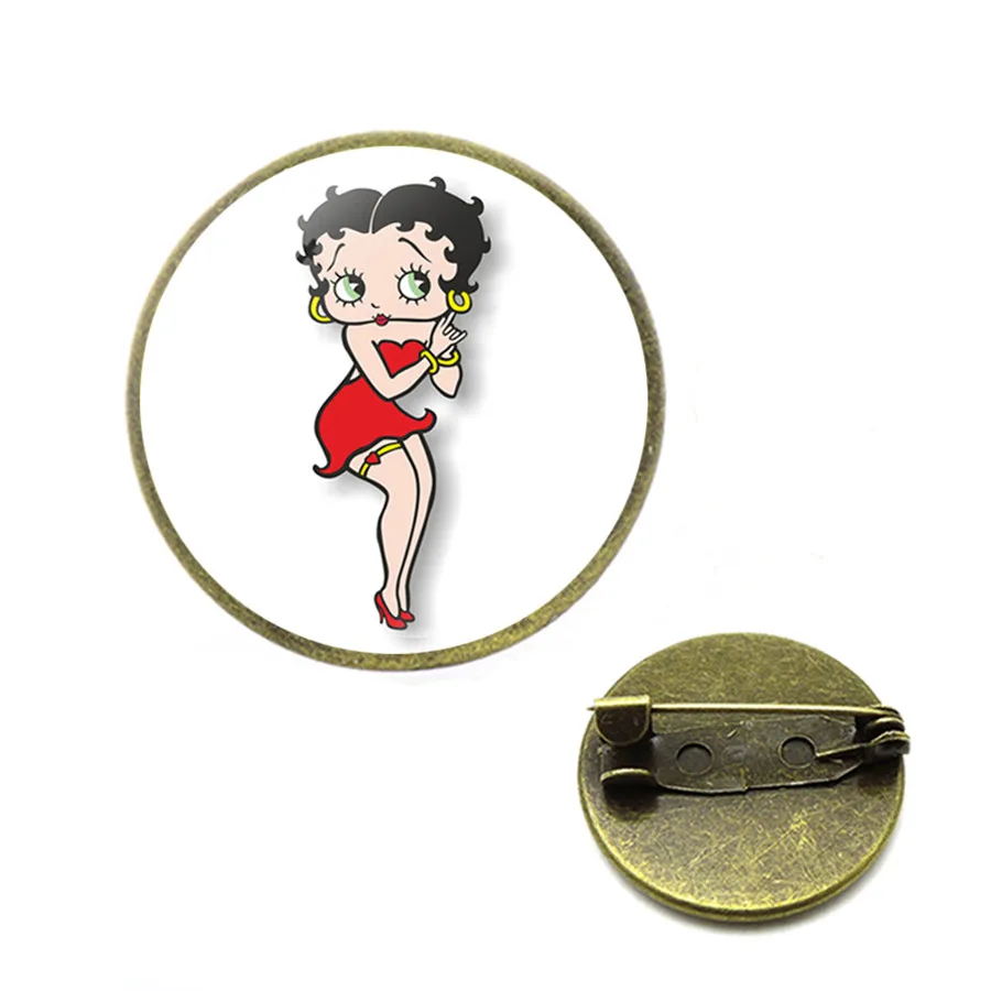 Броши Betty Boop булавка на лацкане с персонажем из мультфильма значки булавке броши