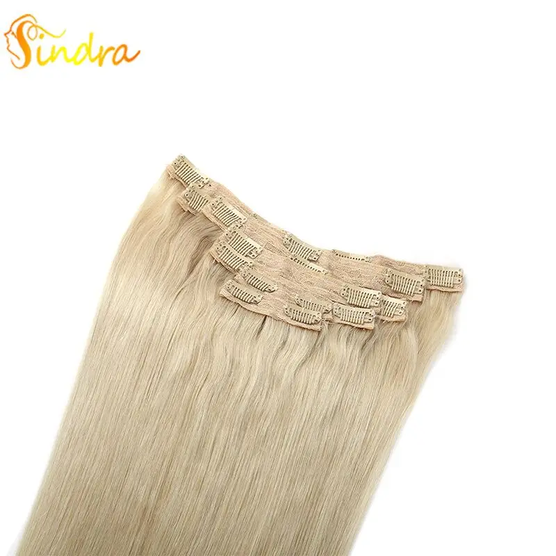 Sindra 1"-24" прямолинейный скрепка в Волосы remy расширение твердые цветные пряди 7 Пряди человеческих волос для наращивания