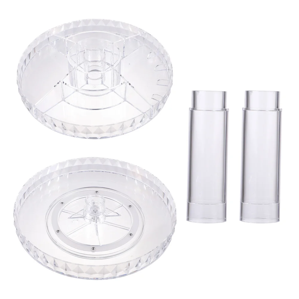 

1Pc Rotation Makeup Rack Cosmetic Display Rack Household Supply (Transparent)