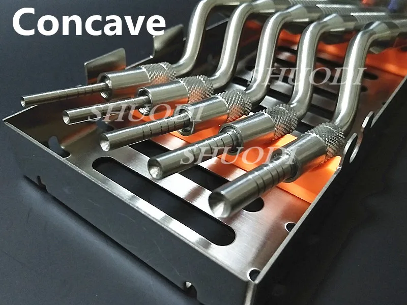 5 pcs set with box 1 шт. Стоматологическая подъемная изогнутая(вогнутые наконечники) инструмент для ухода за полостью рта лабораторный толкатель - Цвет: 5 pcs set with box