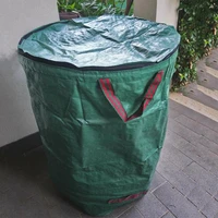 120l272l300l large capacity garden bag reusable pp leaf sack trash can garden garbage waste collection container storage bag