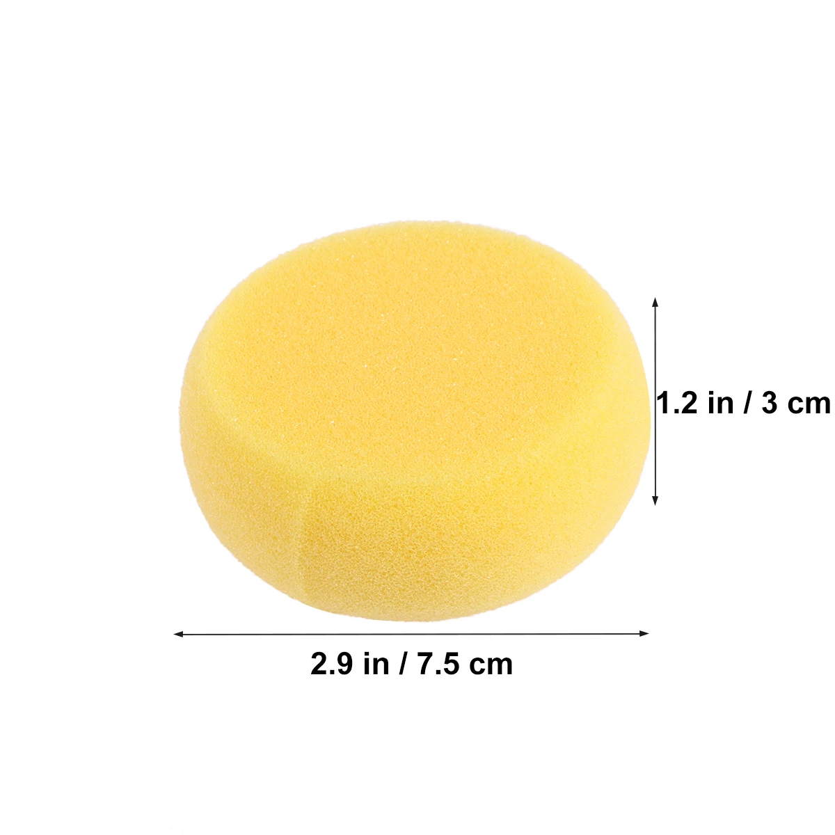 

12pcs Round Synthetic Watercolor Artist Sponges Cleaning Sponge Tools Cleaner Pads for Painting Crafts Pottery (Yellow)
