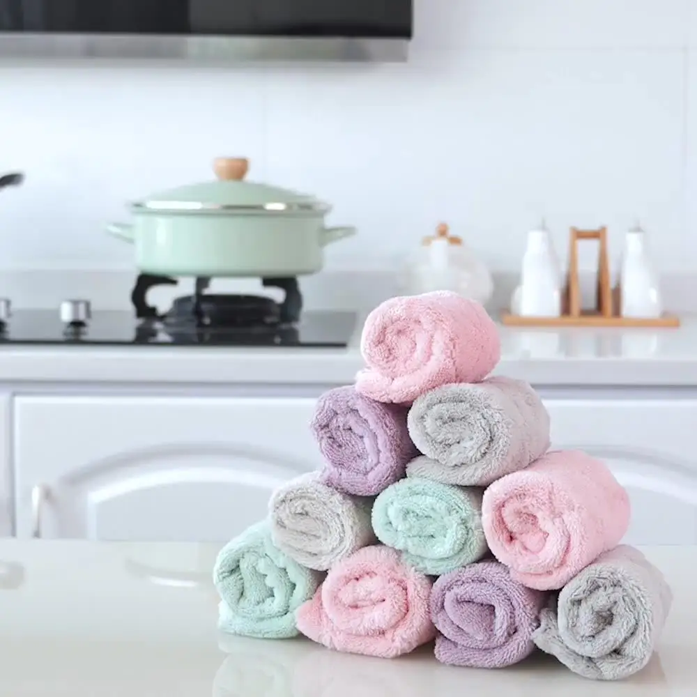 

5 шт., впитывающие полотенца из микрофибры, для кухни