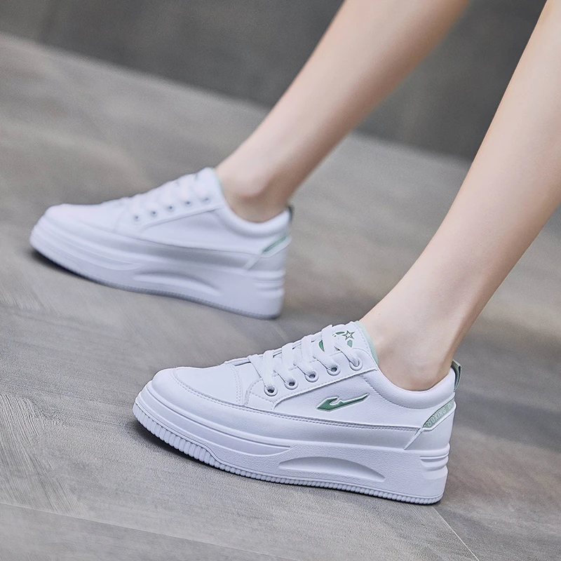 

2021 Women's Sneakers Casual Ladies Flats Shoes Lacing Female Footwear Round Toe Non-Slip 2021 Spring Fashion Breathable Shoes