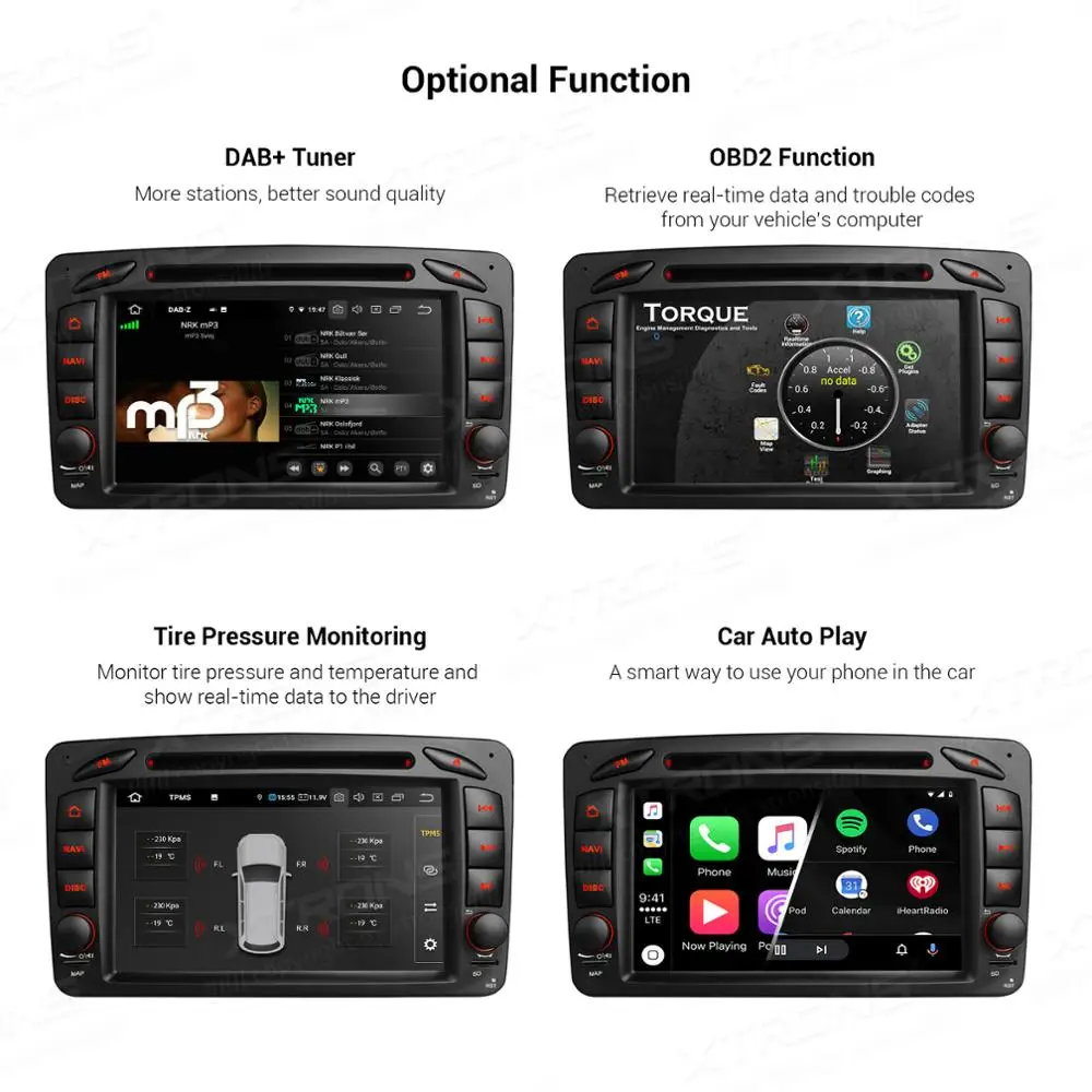 Android10.0 автомобильный DVD плеер GPS мультимедиа для Mercedes Benz A-W168 c-класса W203 CLK класс W209