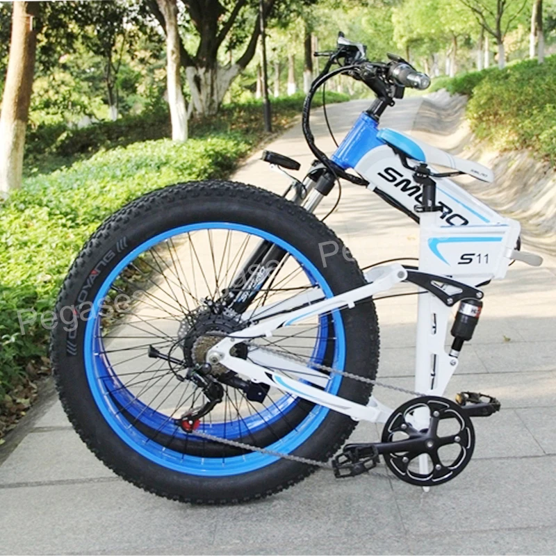 Günstig 1000W Elektrische Fahrrad 26-zoll Fett Reifen Mit 48V 14Ah Samsung Batterie Berg Elektrisches Fahrrad E-bike LCD Display Klapp EBike