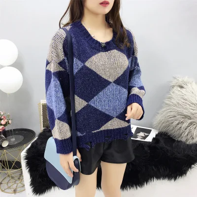 

Женский свитер свободного покроя, в стиле феи, осень и зима