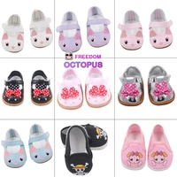 7cm cute bow shoes for 13 bjd dolls cartoon electric embroidery skull mini shoes for 18 inch american new bron baby dolls